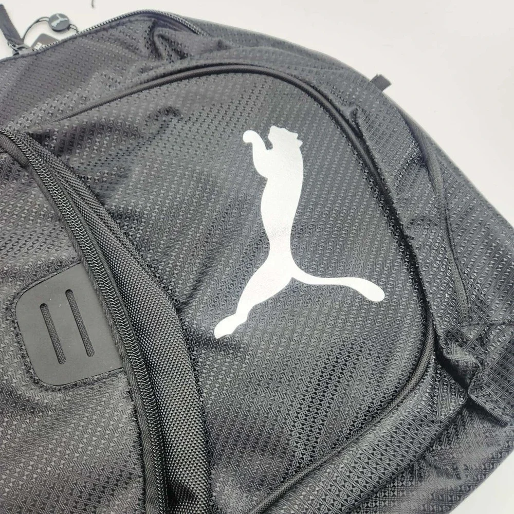 PUMA‎ Evercat Contender Backpack Black Silver 19x12.5x6.5 School Laptop Bag New